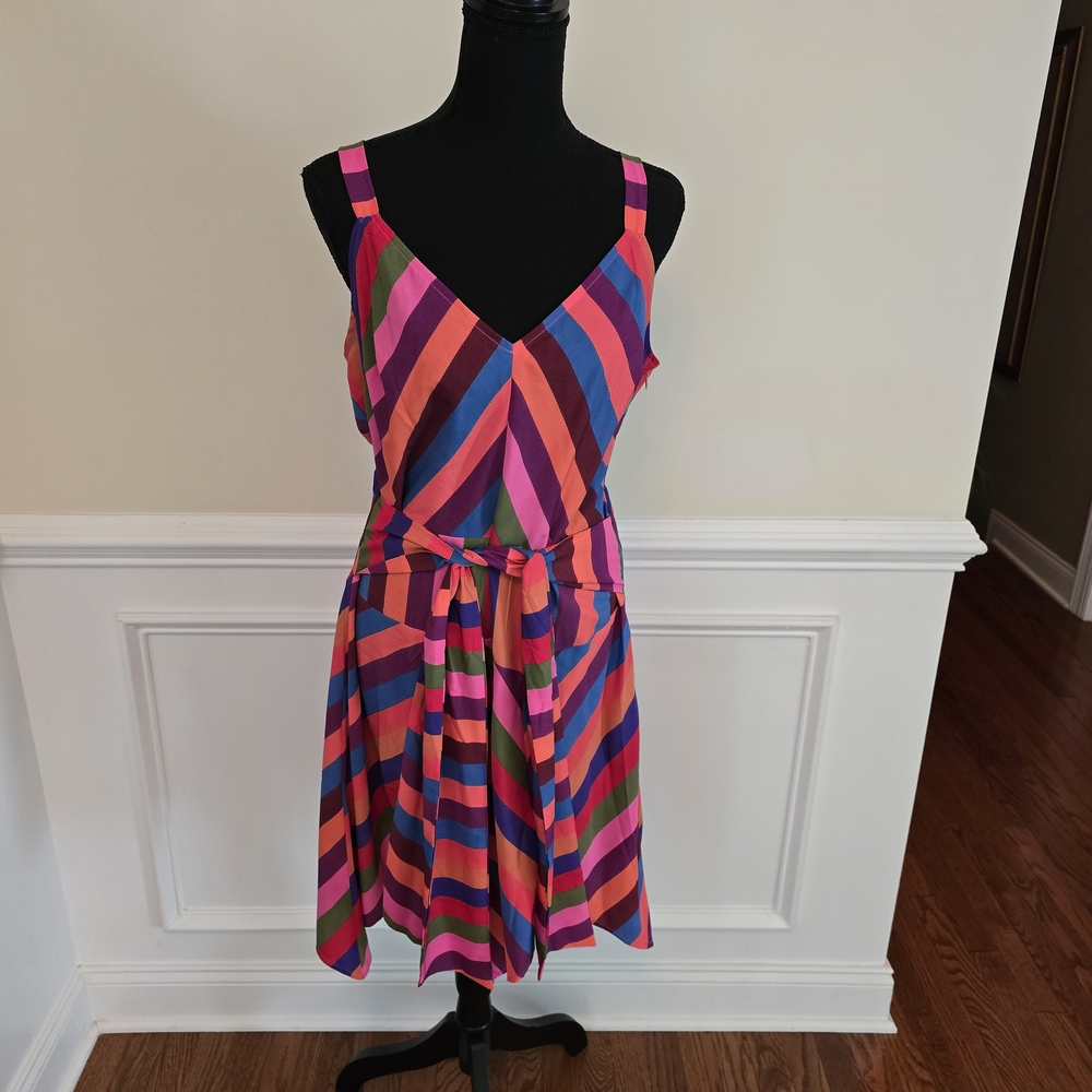 Colorful Striped Women's Dress